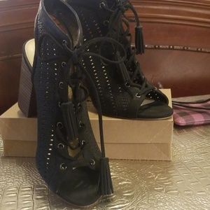 Jessica Simpson lace up block heels